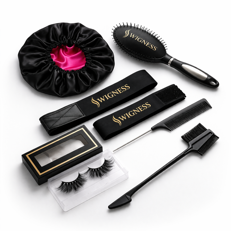 Accessoires cheveux — Peignes, bonnets satin, cils | WigNess