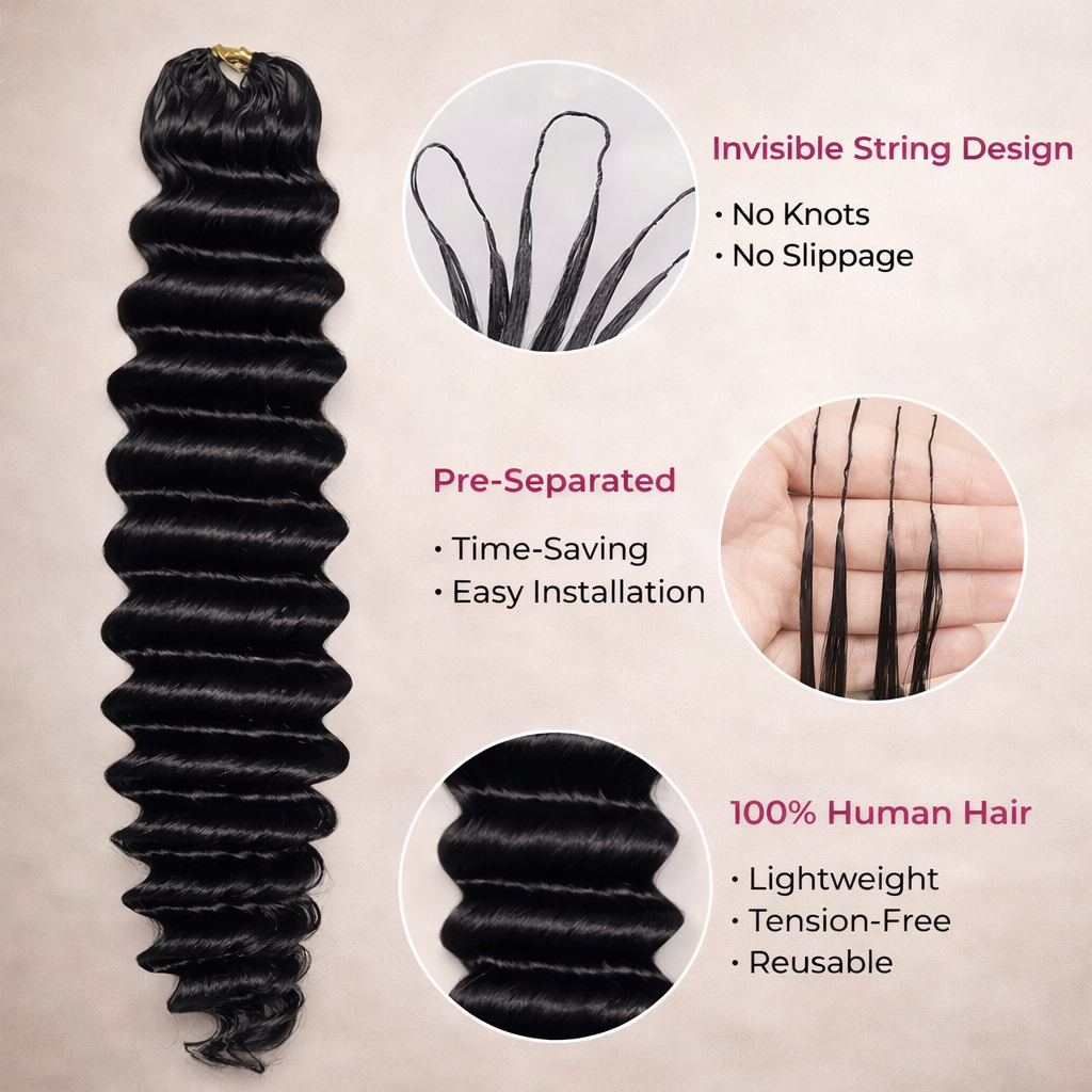 Miracle Knot Deep Wave cheveux vierges | WigNess