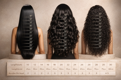 Guide des tailles tissage RAW | WigNess